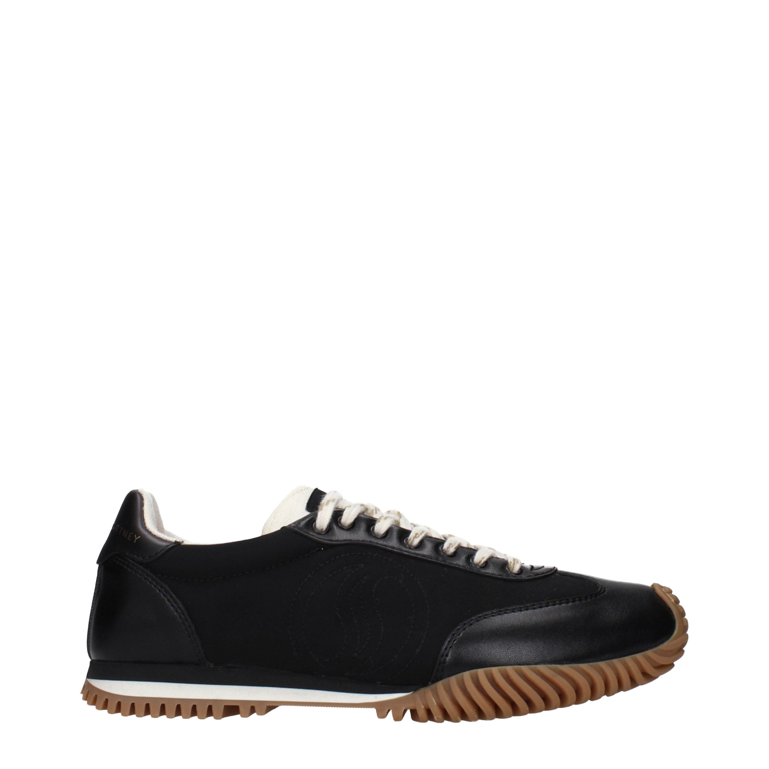 Black Fabric Low‑Top Sneakers