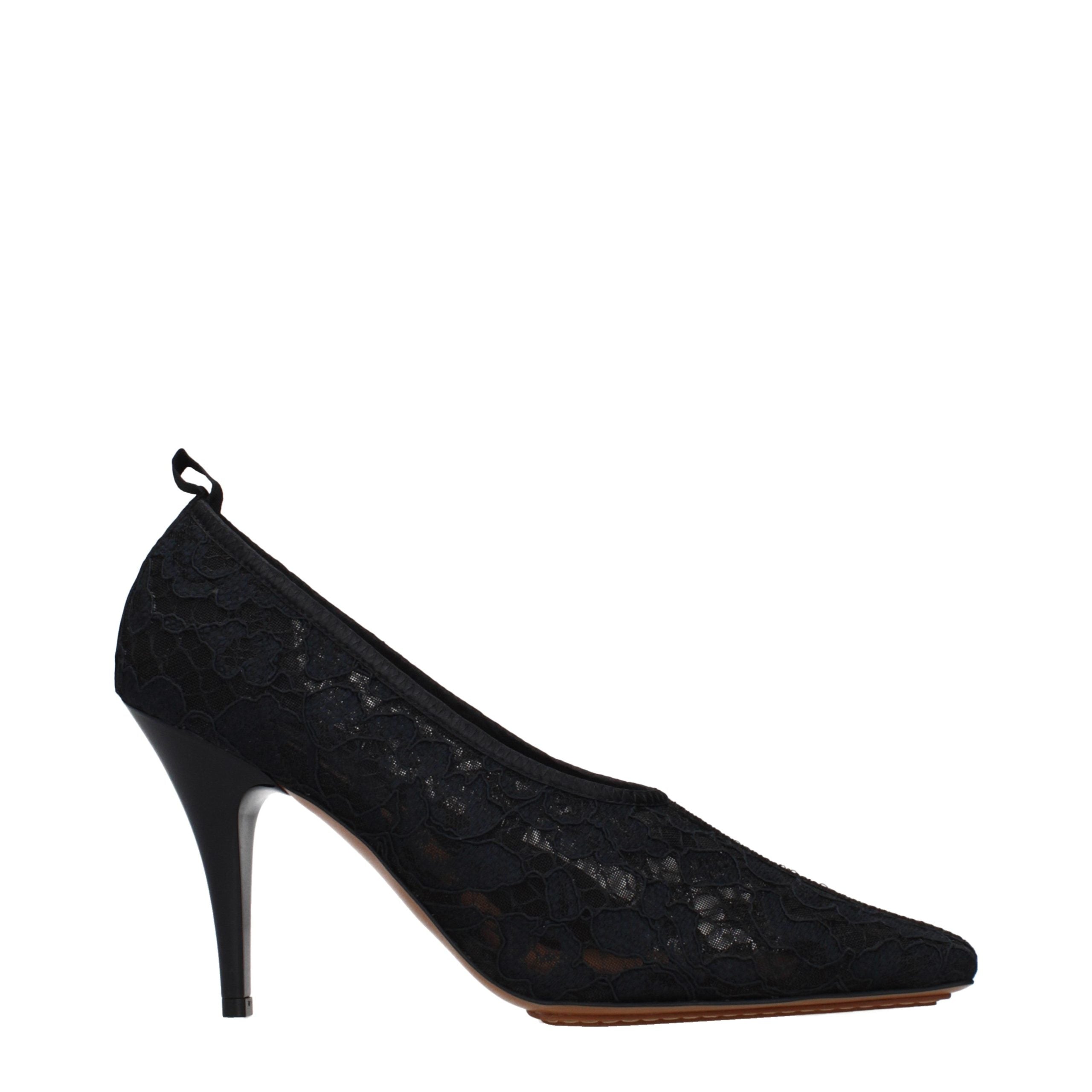 Black Lace High Heel Pumps