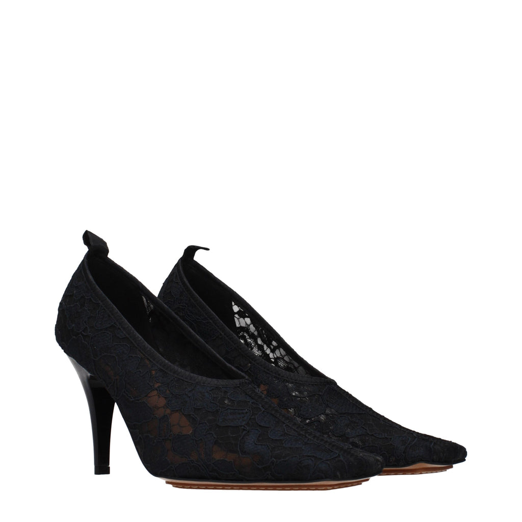 Black Lace High Heel Pumps