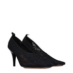 Black Lace High Heel Pumps