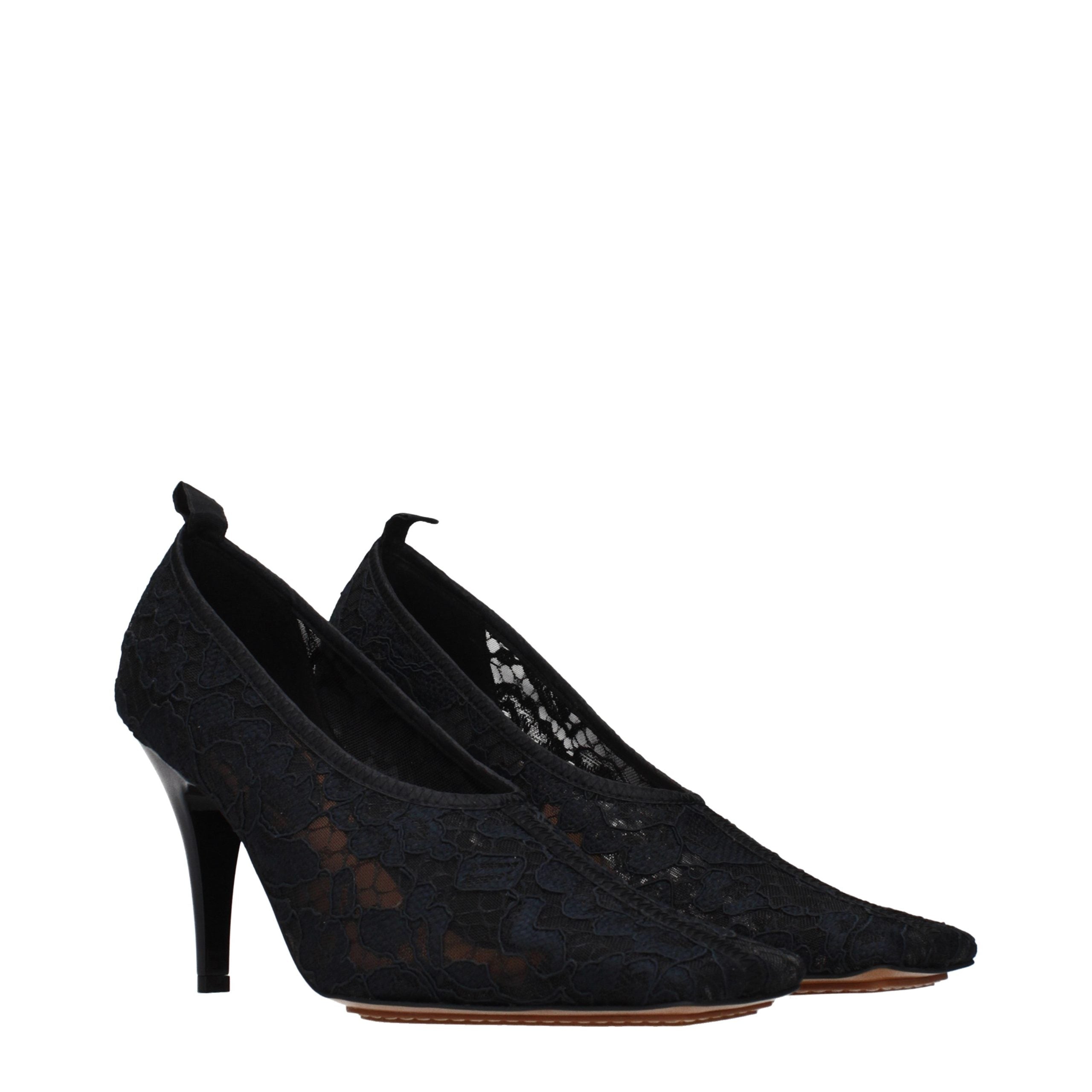 Black Lace High Heel Pumps