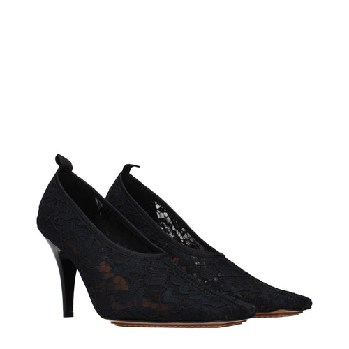 Black Lace High Heel Pumps