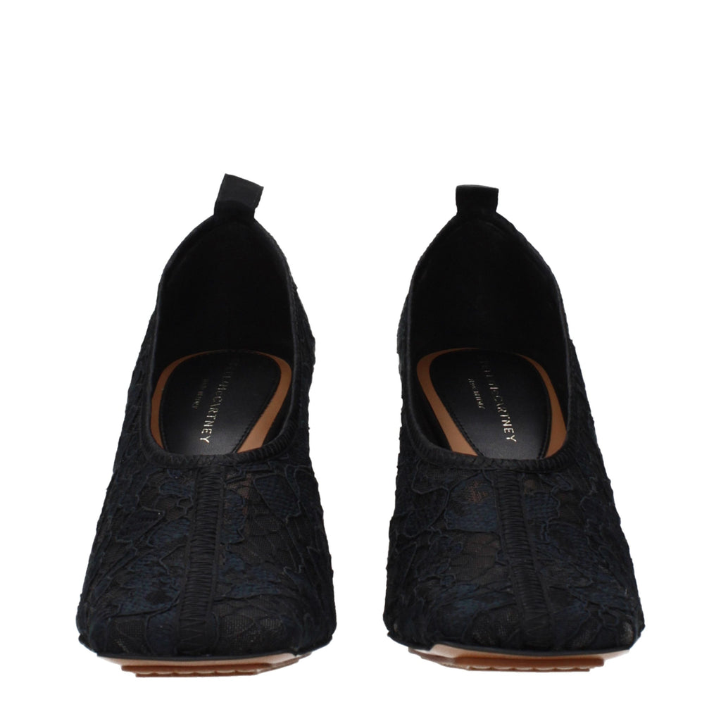 Black Lace High Heel Pumps