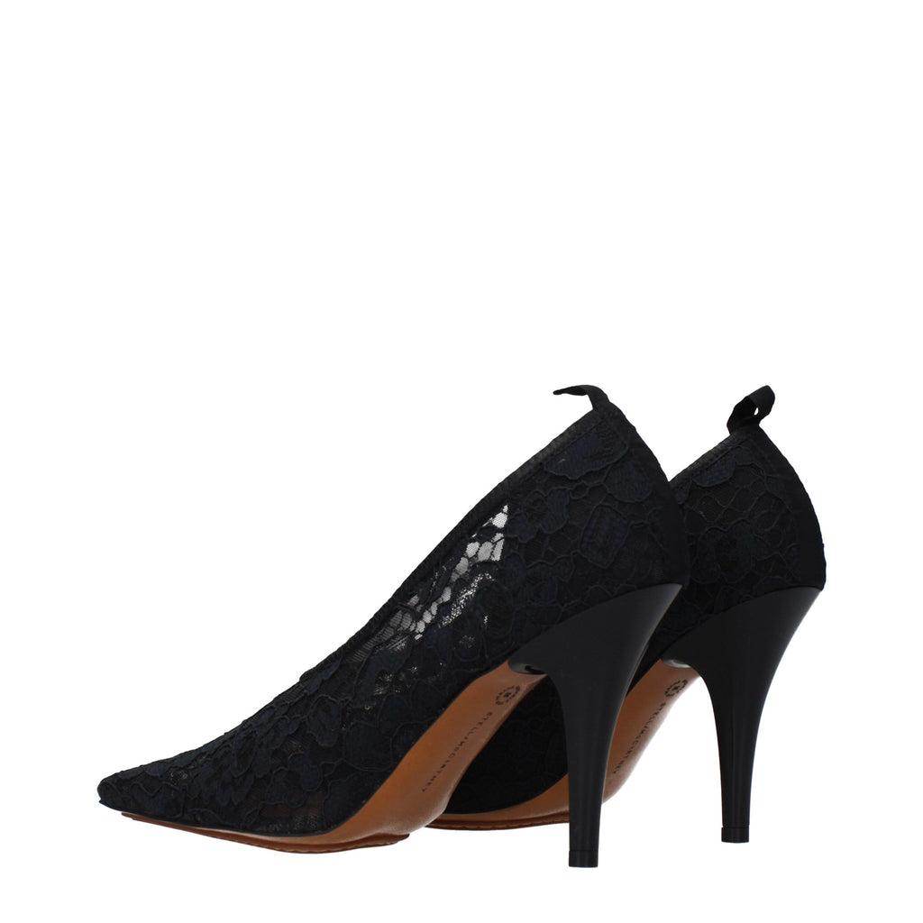 Black Lace High Heel Pumps