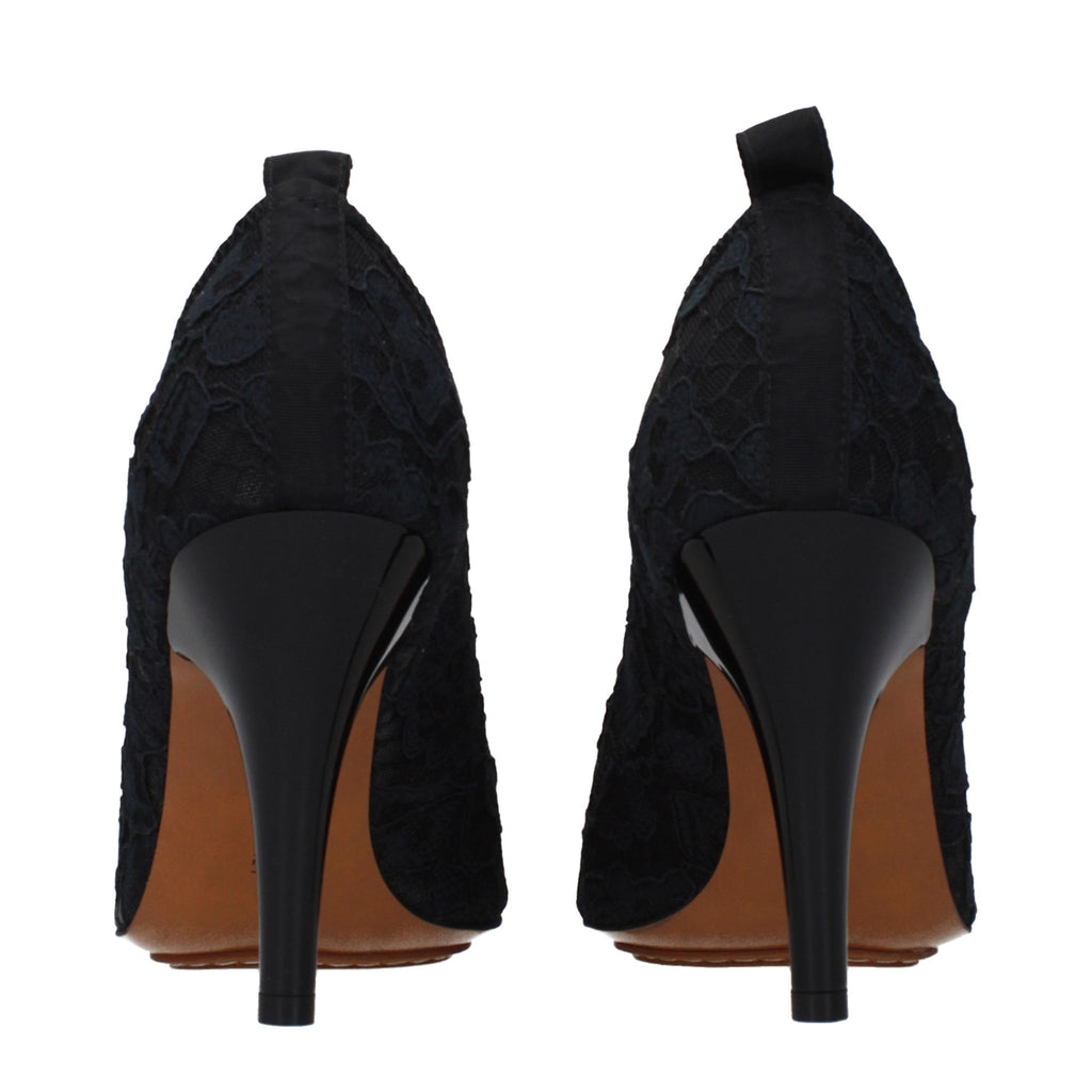 Black Lace High Heel Pumps