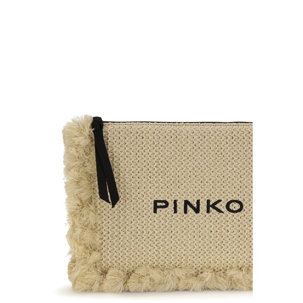 Beige Polypropylene Shoulder Bag