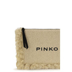 Beige Polypropylene Shoulder Bag