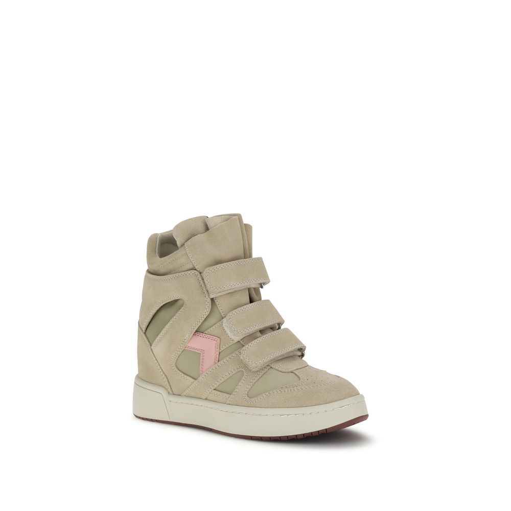 IM3-GB Leather Wedge Sneakers