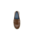 Brown Lamb Leather Slip-On Loafers