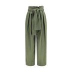 High-Waisted Serge Casual Pants