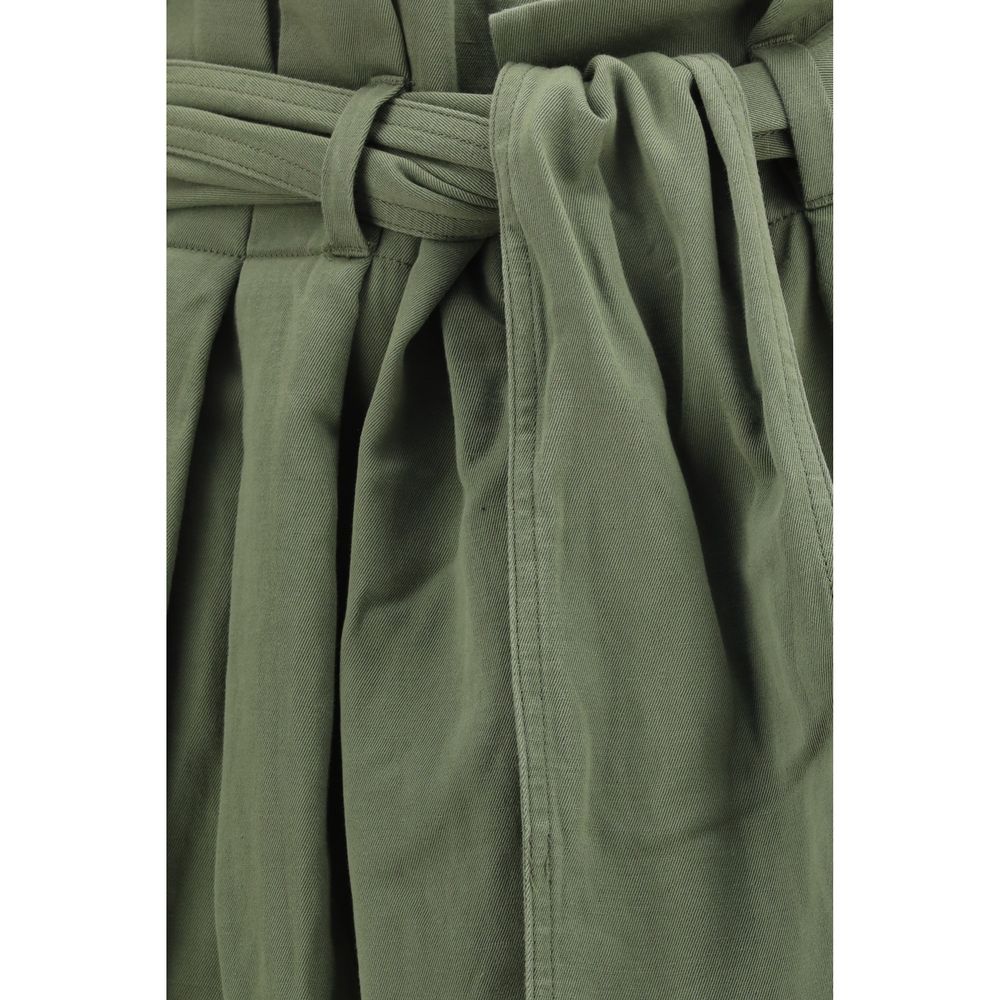 High-Waisted Serge Casual Pants