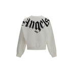 White Cotton Big Neck Logo Sweatshirt