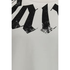 White Cotton Big Neck Logo Sweatshirt