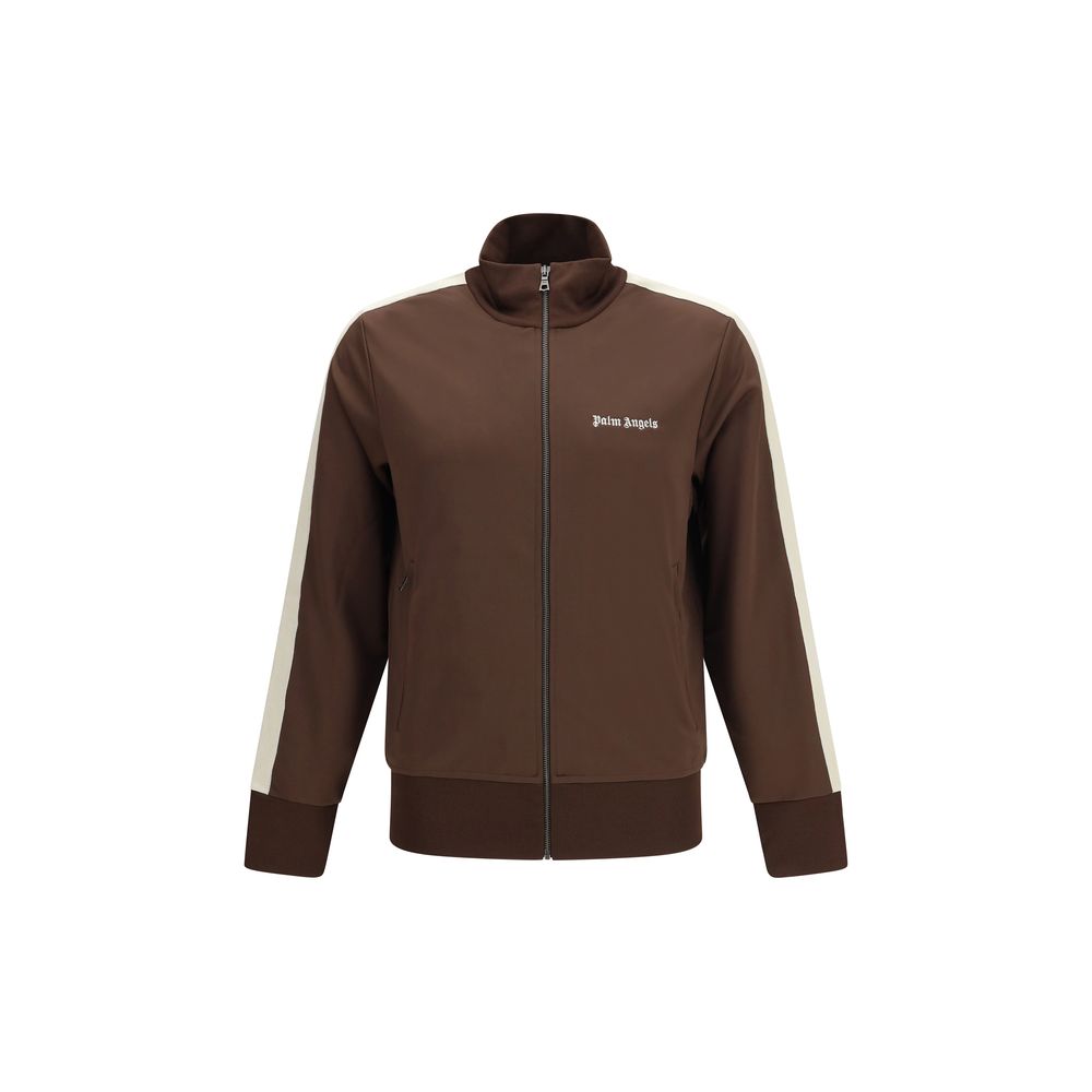 Classic Logo Track Jacket in Brown Polyester