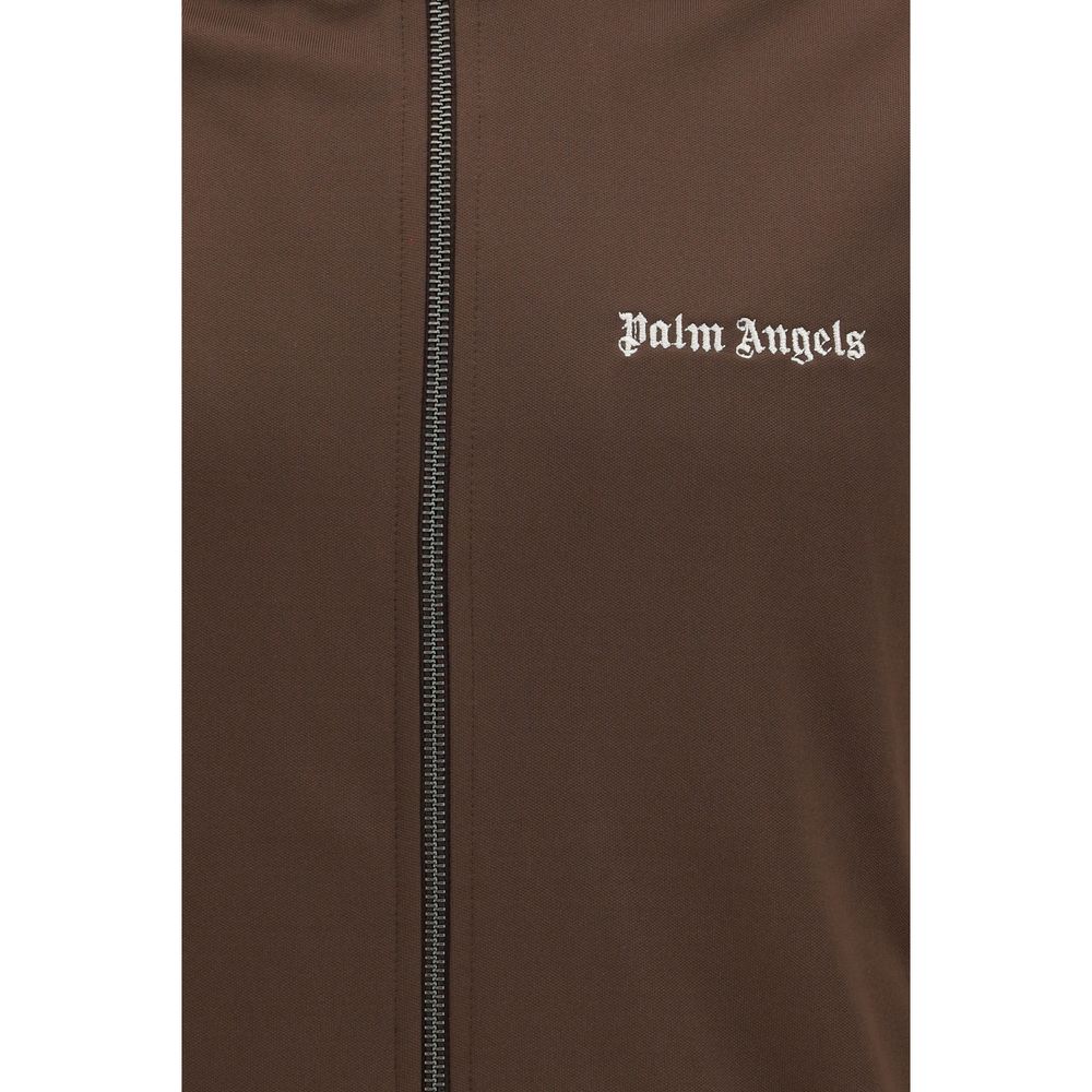 Classic Logo Track Jacket in Brown Polyester