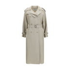Linen Drill Double-Breasted Trench Coat