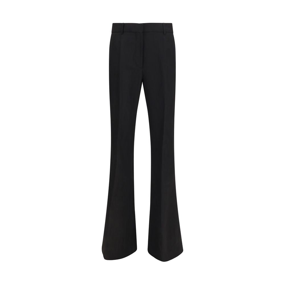 Black Viscose Sportmax Flared Pants