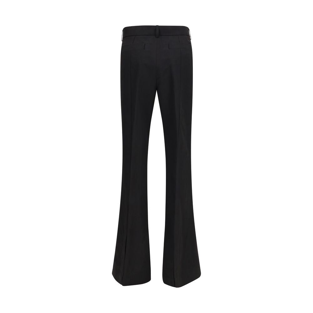 Black Viscose Sportmax Flared Pants