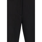 Black Viscose Sportmax Flared Pants