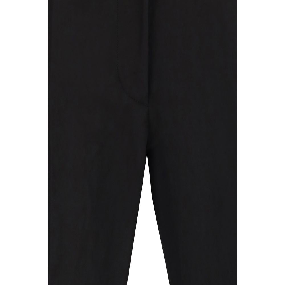 Black Viscose Sportmax Flared Pants