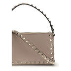 Small Calf Leather Rockstud Shoulder Bag