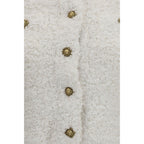 White Tweed Plumetis Cardigan