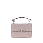 Pink Quilted Nappa Rockstud Spike Shoulder Bag