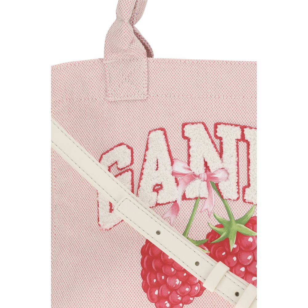 Small Easy Shopper Raspberry Print Shoulder Bag