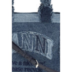 Small Trapeze Denim Shopper