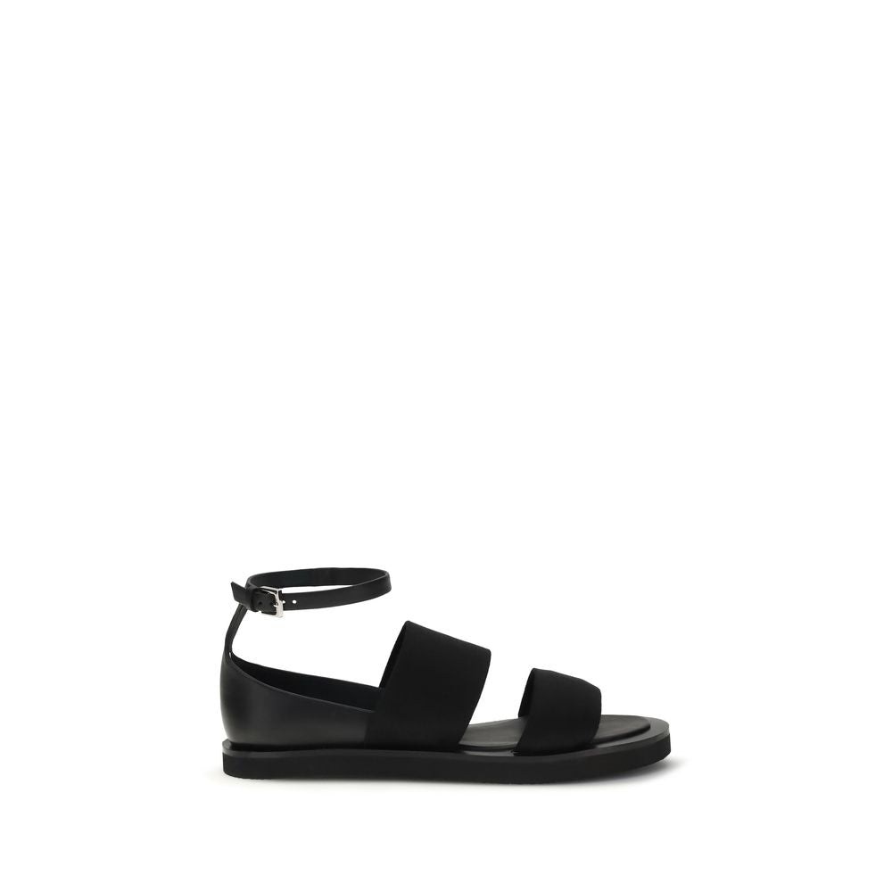 Calf Suede Flat Sandals