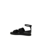 Calf Suede Flat Sandals
