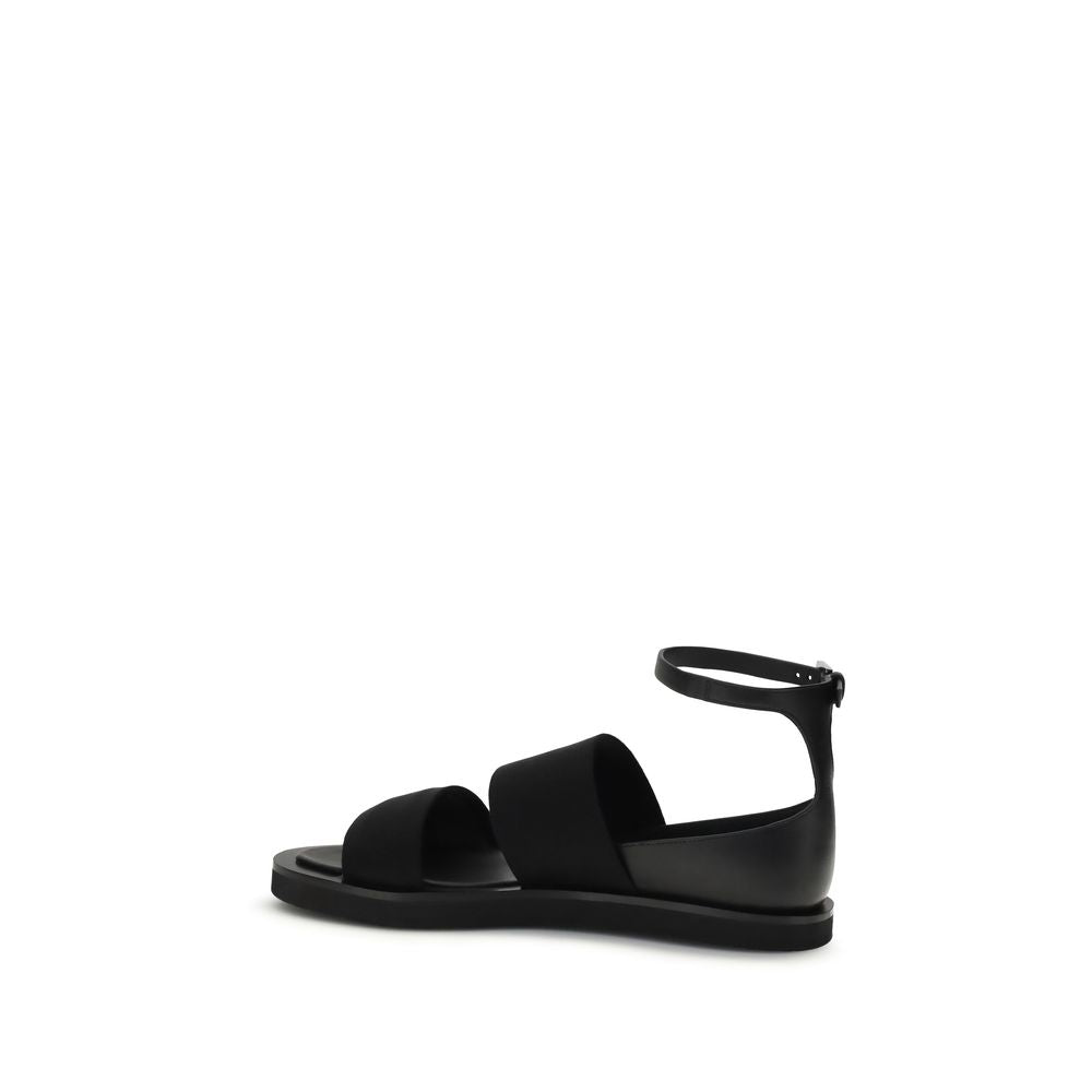 Calf Suede Flat Sandals