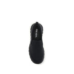 Black Jersey Slip-on Sneakers