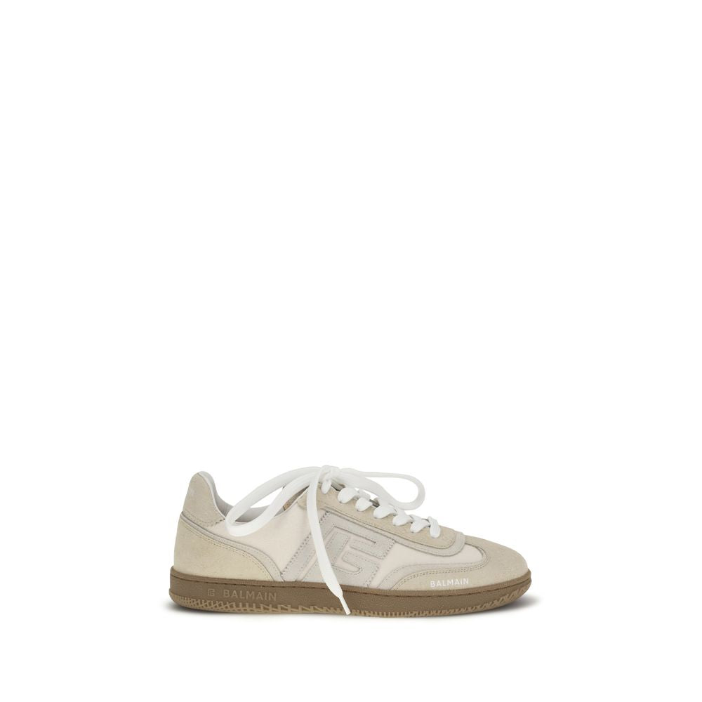 Beige Suede Swan Sneakers