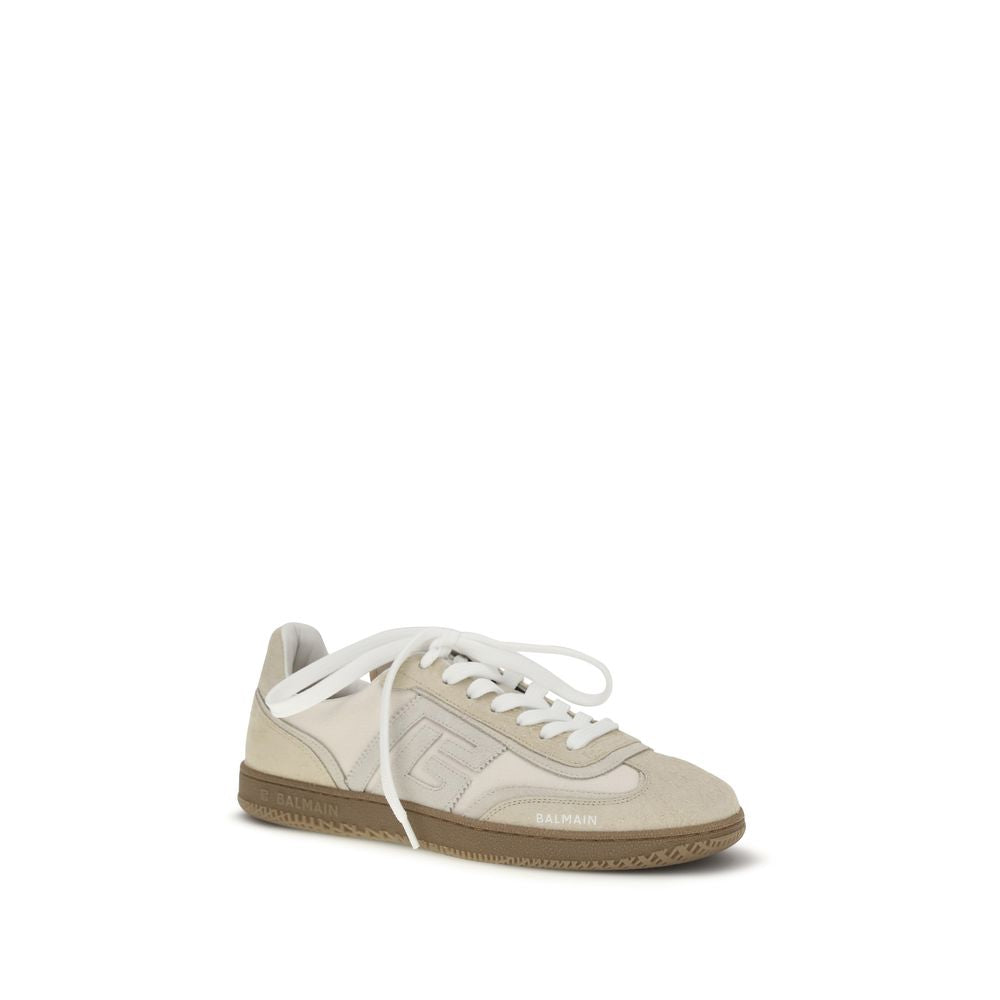 Beige Suede Swan Sneakers