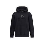 Black Cotton Hooded Sweatshirt