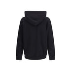 Black Cotton Hooded Sweatshirt