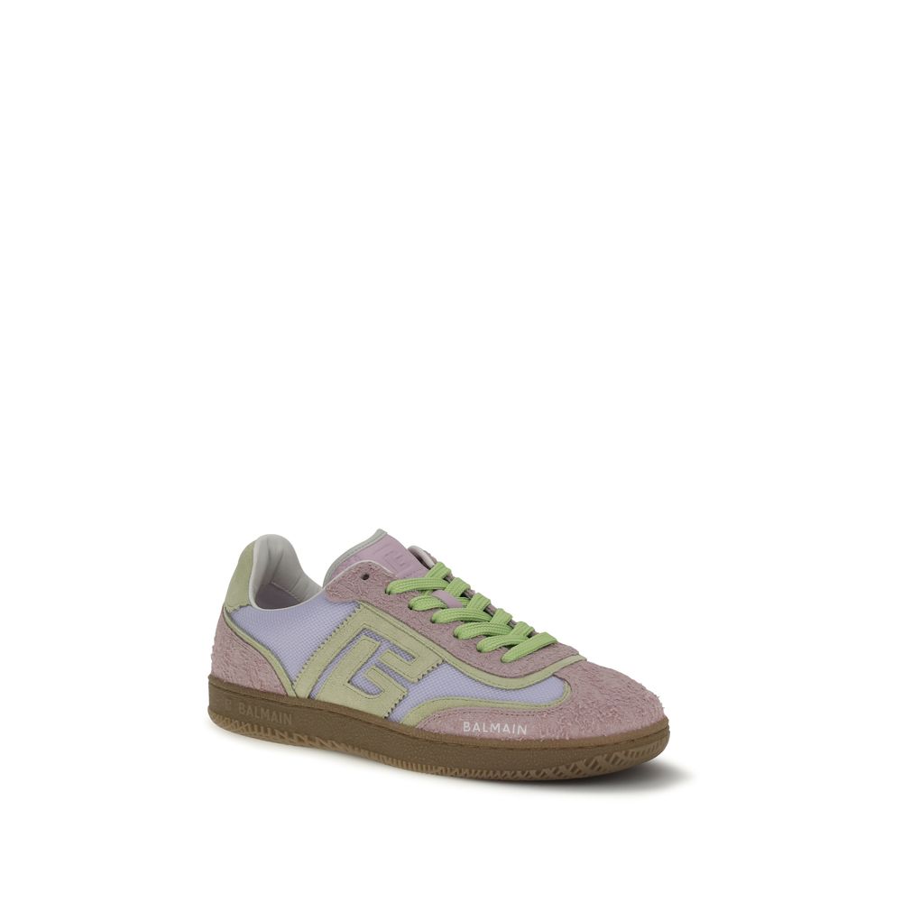 Multicolor Swan Calf Suede Sneakers
