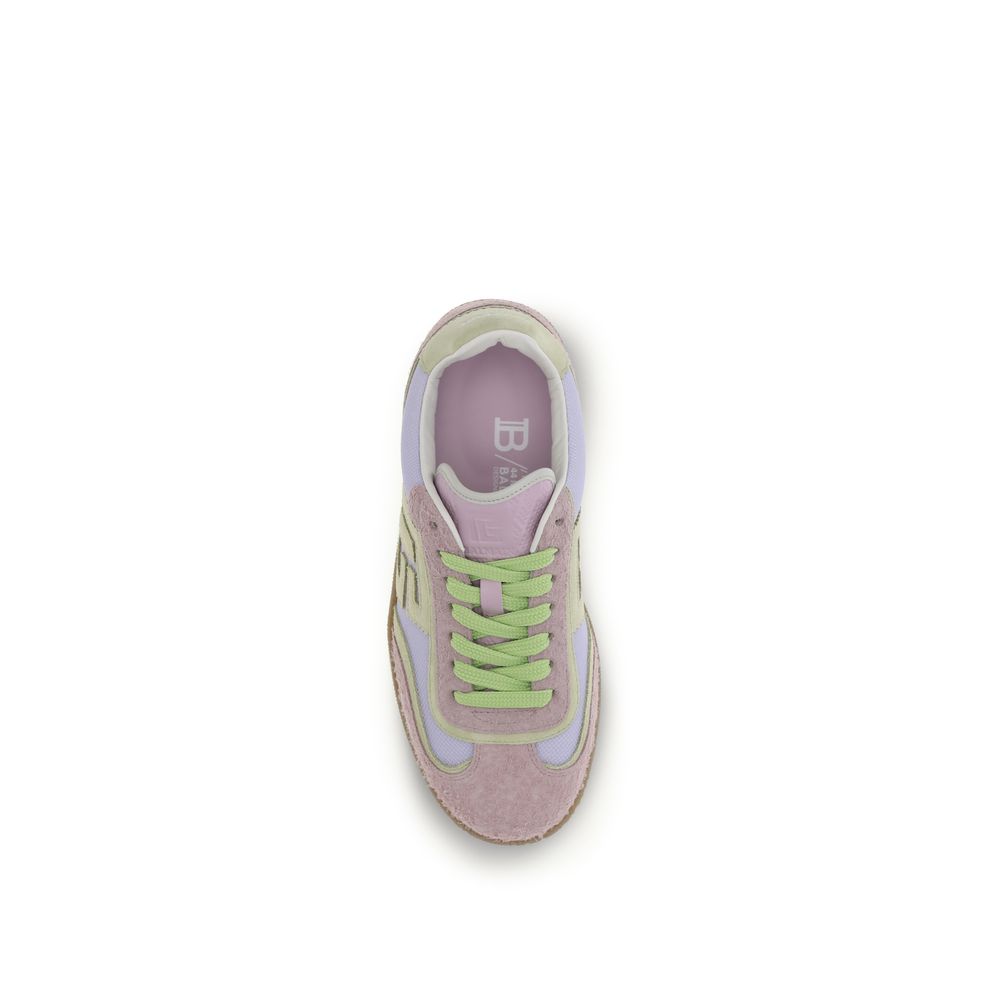 Multicolor Swan Calf Suede Sneakers