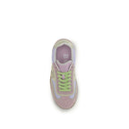 Multicolor Swan Calf Suede Sneakers