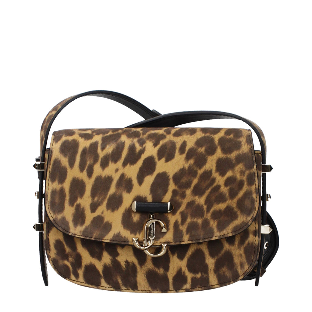 Brown Grained Leather Crossbody Bag