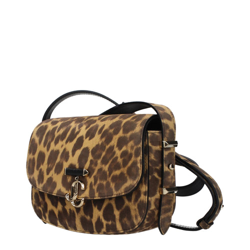 Brown Grained Leather Crossbody Bag