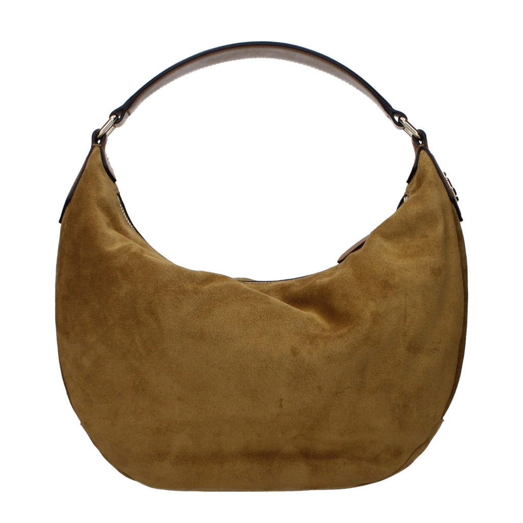 Suede Brown Leather Shoulder Bag