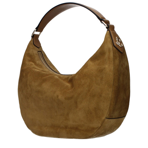 Suede Brown Leather Shoulder Bag
