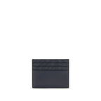 Beige Grained Leather Squared Card Holder