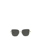 Black Metal Geometric Sunglasses