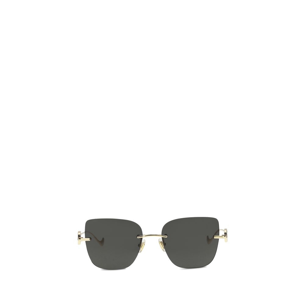 Black Metal Geometric Sunglasses