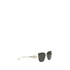 Black Metal Geometric Sunglasses