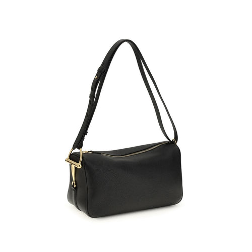 Half Horsebit Calfskin Shoulder Bag