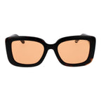 53mm Square Brown Plastic Sunglasses